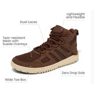 Hike Footwear Barefoot Hiking Boots Wide Toe Box Lightweight Womens 7.5 NWT